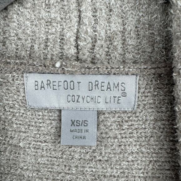Barefoot Dreams CozyChic Lite Open Front Cardigan Sweater Womens XS/S Gray Beige - Picture 8 of 13